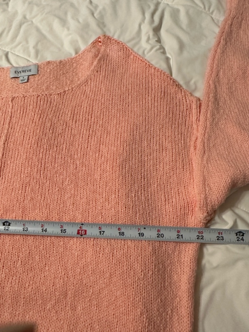 Evereve Naia Soft Off-Shoulder Pullover Women's Sweater in Peach - Size S - Picture 11 of 12